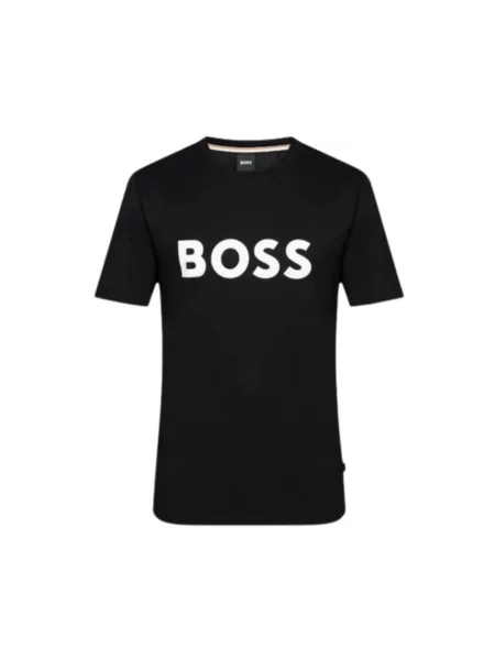 BOSS t-shirt z nadrukiem czarny