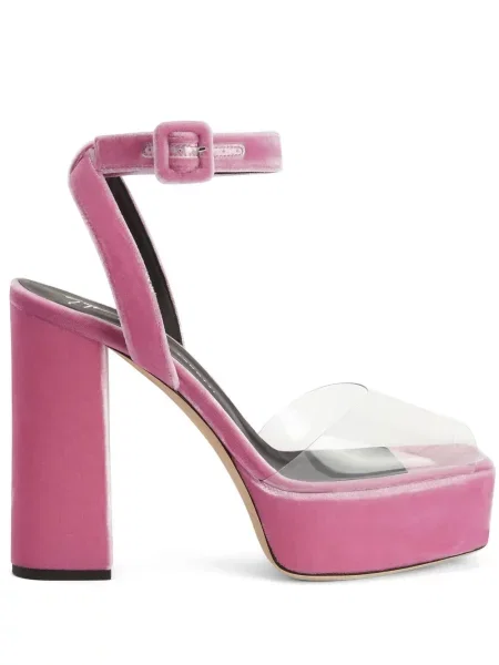 Sandale Giuseppe Zanotti cu platformă transparente roz