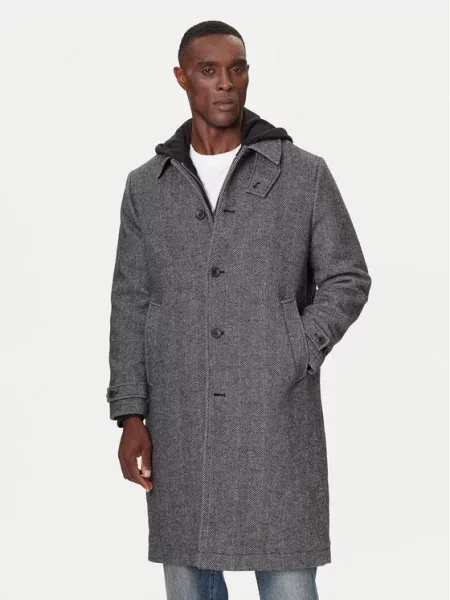Calvin Klein Μάλλινο παλτό γκρι