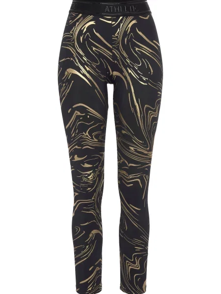 LASCANA ACTIVE Pantaloni sport auriu negru