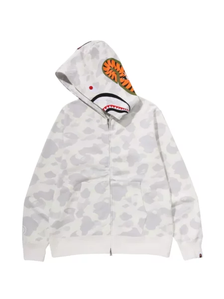 Hanorac cu glugă A Bathing Ape® cu model camuflaj alb