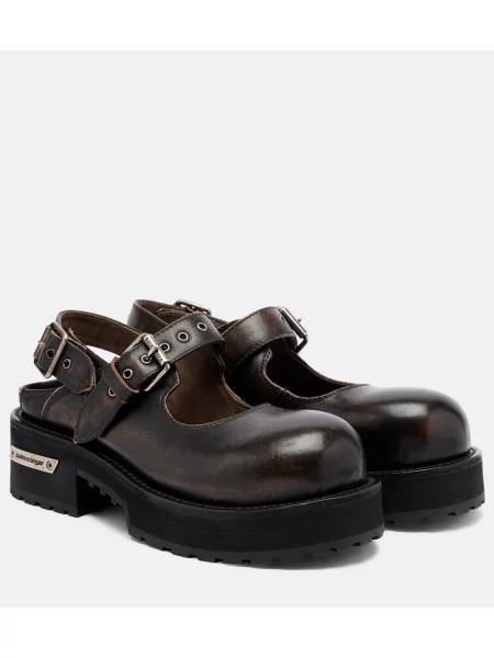 Pantofi cu toc Balenciaga din piele maro