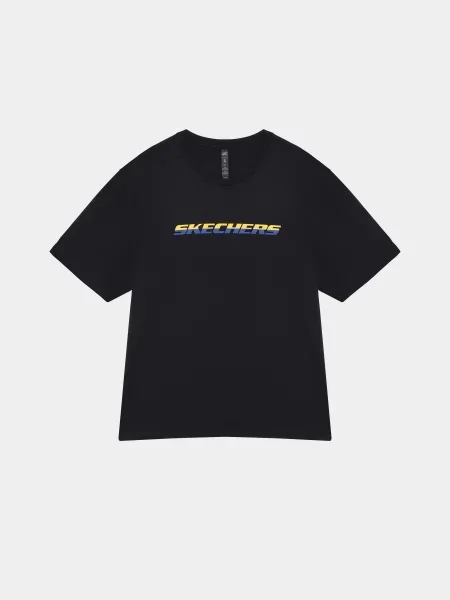 Футболка Skechers бавовна/поліестер чорний