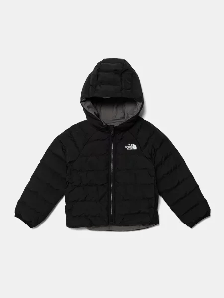 The North Face Detská obojstranná bunda KID REVERSIBLE PERRITO HOODED JACKET čierna