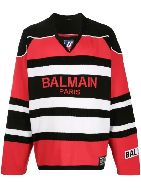 Pulover Balmain cu imagine negru