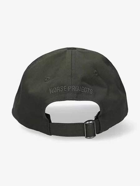 Norse Projects czapka z daszkiem Twill Sports Cap gładka zielony