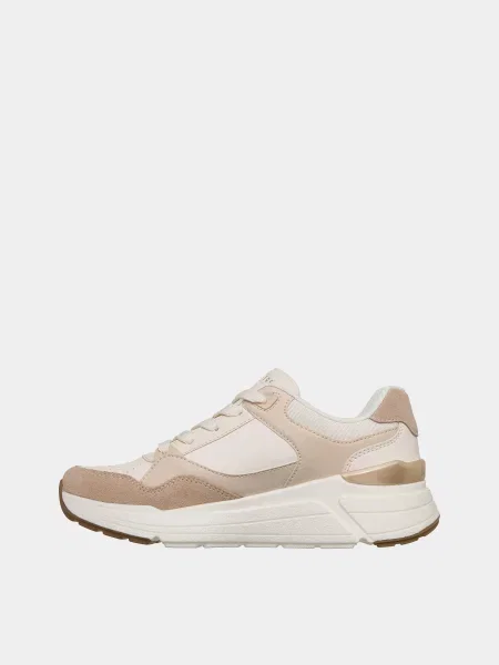 Кожаные повседневные кроссовки Skechers бежевые