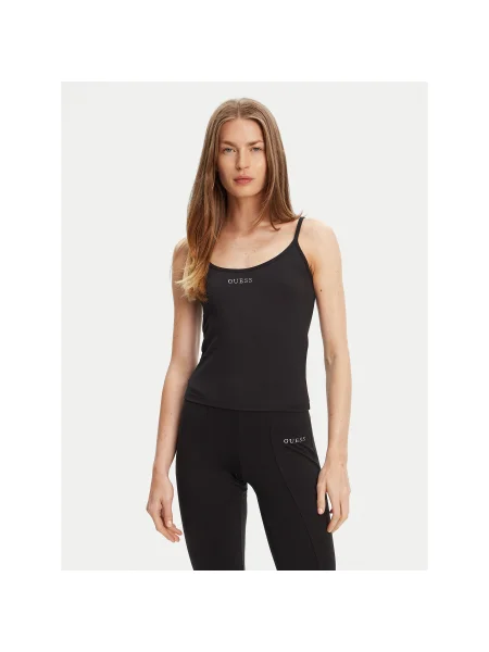 Guess Felső Regular Fit fekete