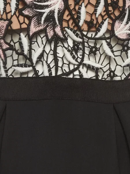 Rochie midi Self-portrait din dantelă negru