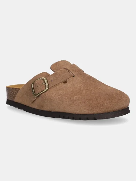 Papuci tip mules Scholl din piele maro
