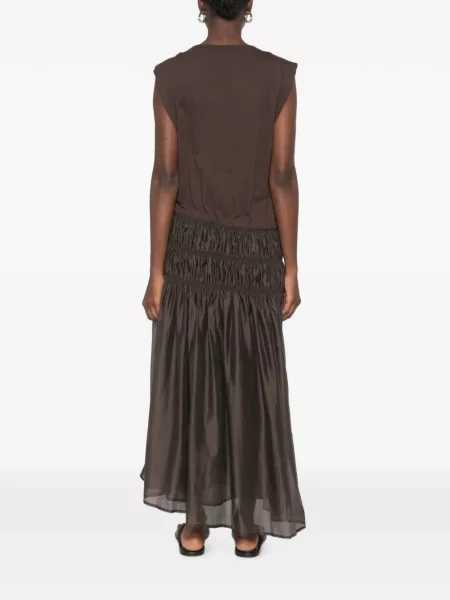 Rochie maxi Su fără mâneci maro