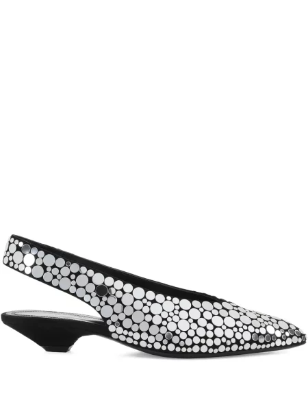 Sandale Sergio Rossi slingback argintiu