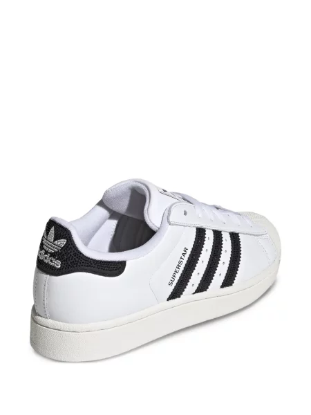 Pantaloni scurți Adidas cu dungi alb
