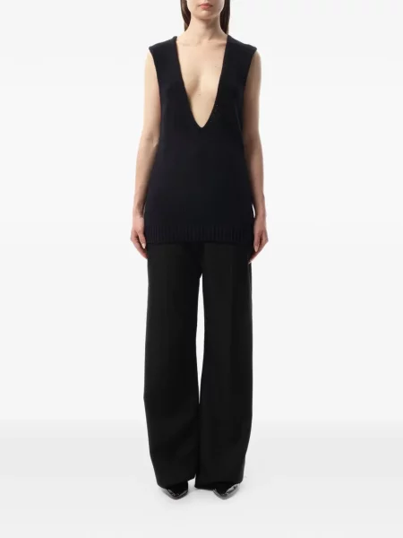 Pulover Lanvin cu decolteu în V negru