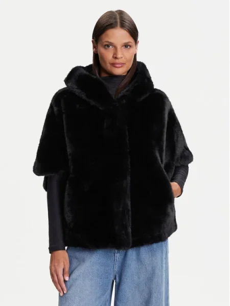 Blană palton de blană Kontatto negru