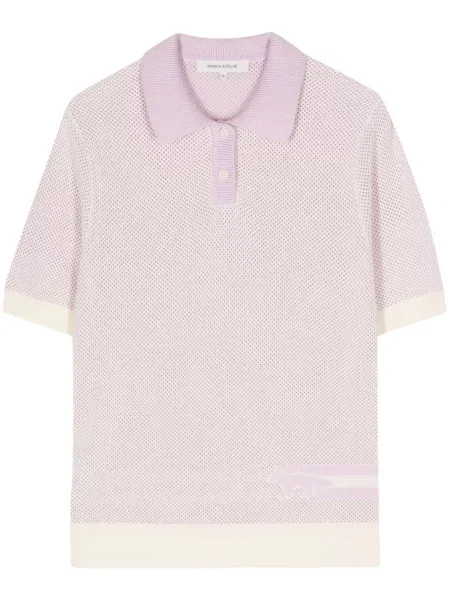 Polo Maison Kitsune tricotate roz