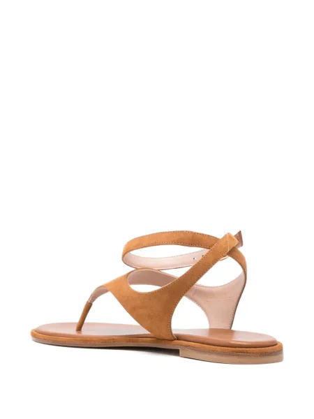 Cropp sandale Stuart Weitzman cu baretă pe gleznă cu bretele maro