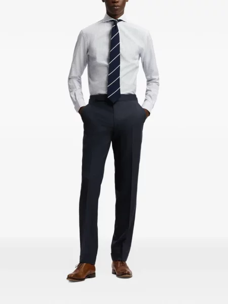 Καρό μακρύς πουκάμισο Ralph Lauren Purple Label λευκό