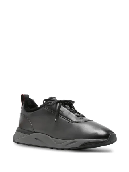 Sneakerși Santoni din piele negru