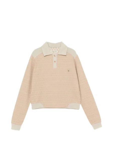 Tricou polo Young N Sang cu mărgele maro