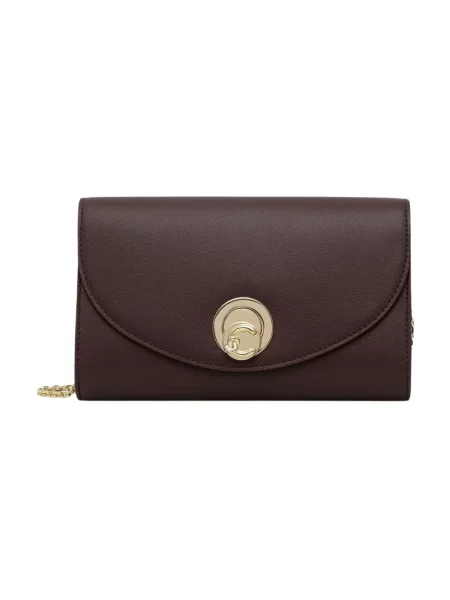 Coccinelle torebka crossbody skórzana NIKLA SMOOTH brązowa