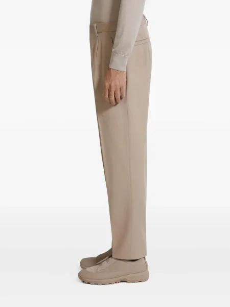 Pantaloni Zegna de lână plisate