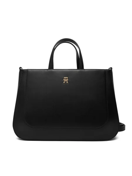Kabelka Tommy Hilfiger Th Glam Satchel čierna