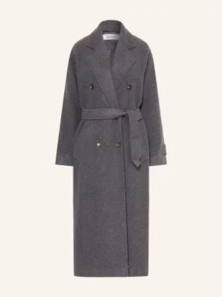 Max Mara Kabát Cadmio S Kašmírem šedá