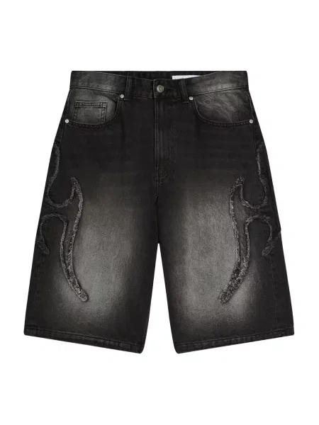 Bershka Kavbojke denim črn