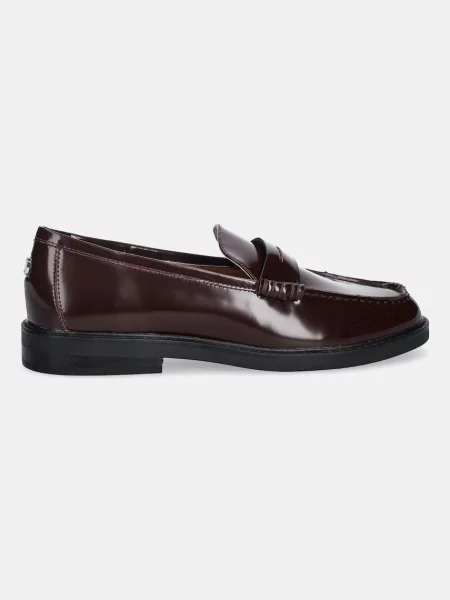 Steve Madden mokasyny skórzane Adison na płaskim bordowy