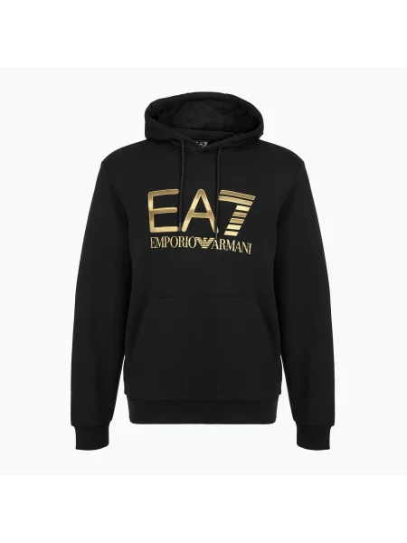 Hanorac cu glugă Ea7 Emporio Armani negru