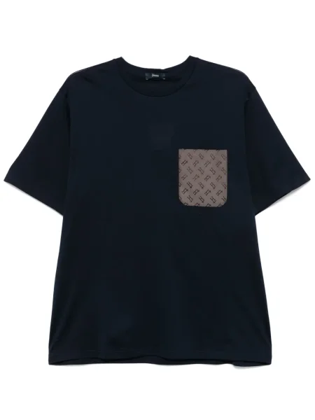 Tricou Herno cu broderie albastru