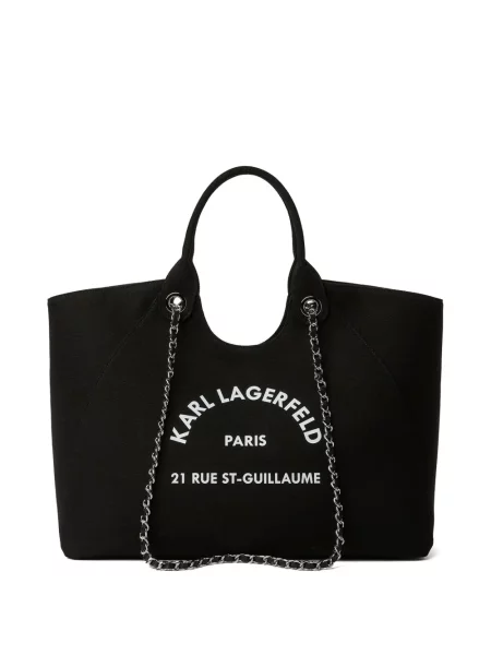 Colier Karl Lagerfeld cu bretele negru