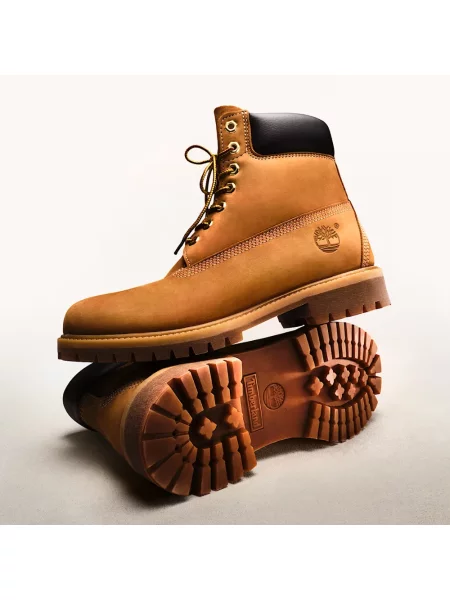Botki Timberland wodoszczelne skórzane wiązane brązowe