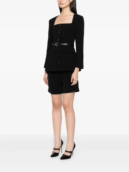 Salopetă Self-portrait din crep negru