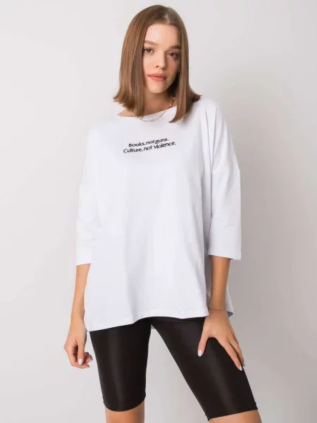 Bluză Fashionhunters alb