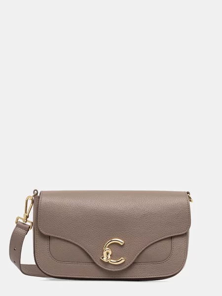 Coccinelle crossbody kabelka dámska kožená hnedá