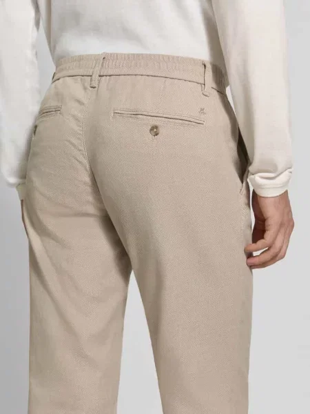Krój regular fit Wąskie spodnie z mieszanka bawełny model Stig Jogger' Marc O'polo beżowe