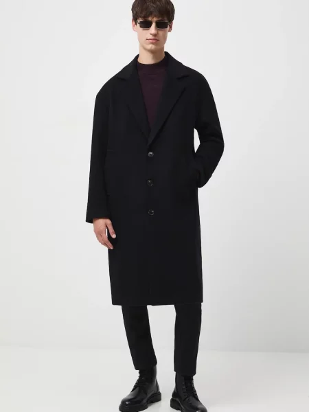 Шерстяное пальто Medicine черное