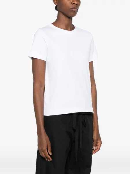 Scurt tricou Shirt C Zero cu decolteu rotund alb