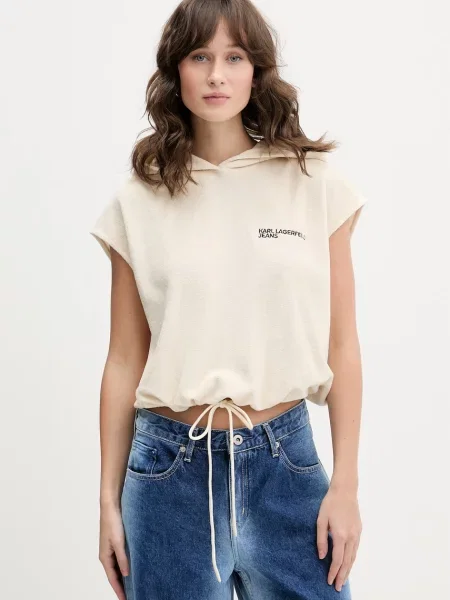 Karl Lagerfeld Jeans bluza oversize beżowa