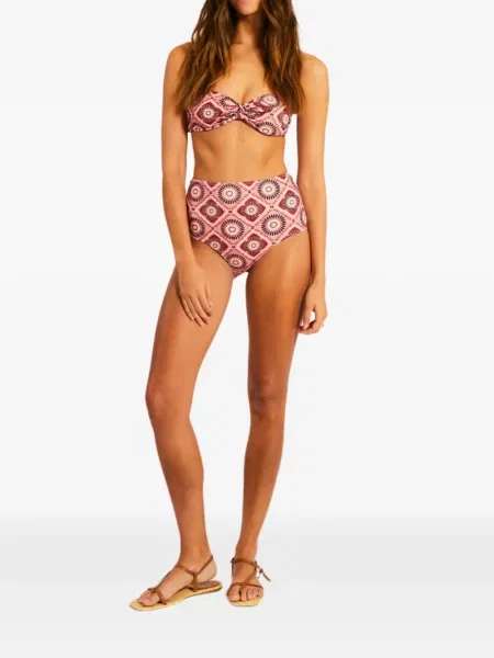 Bikini Lemlem cu imprimeu geometric roz