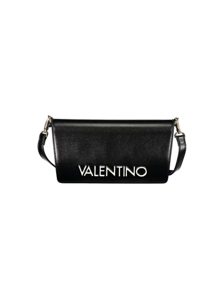 Lniana torebka crossbody Valentino By Mario Valentino czarna