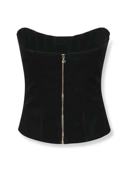 Lniany top Raquel Diniz czarny