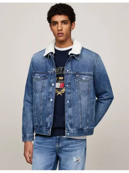 Tommy Jeans Farmer kabát Ryan kék