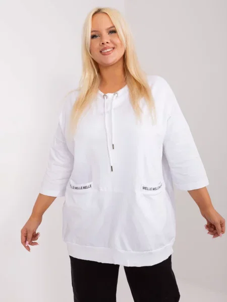 Bluză Fashionhunters casual alb