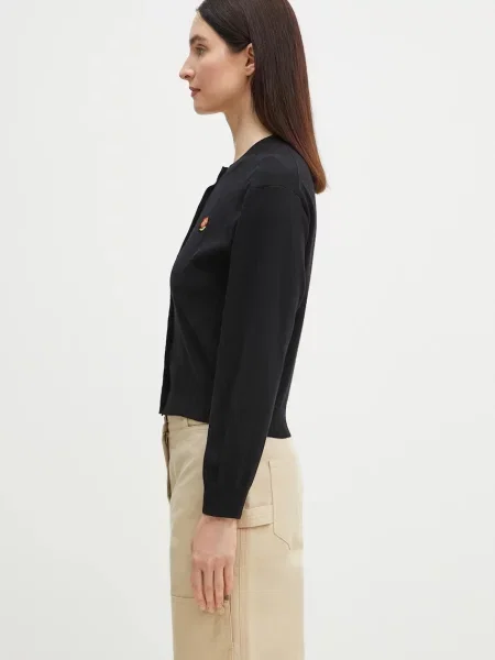 Шерстяной легкий кардиган Kenzo черный