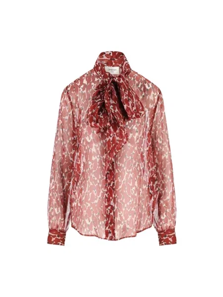 Wielobarwność koszula Saint Laurent wiązana