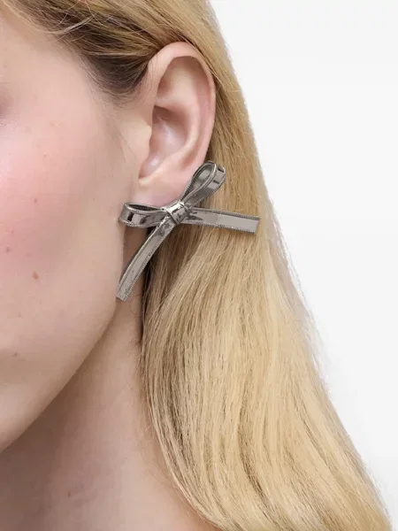Cercei Marc Jacobs cu funde argintiu