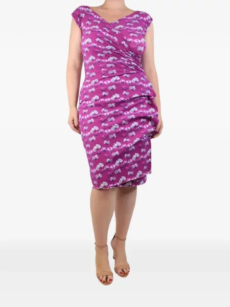 Rochie Chiara Boni La Petite Robe cu model floral cu imagine asimetrică violet